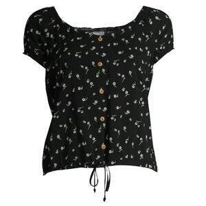 No Boundaries Peasant Short Sleeve Top